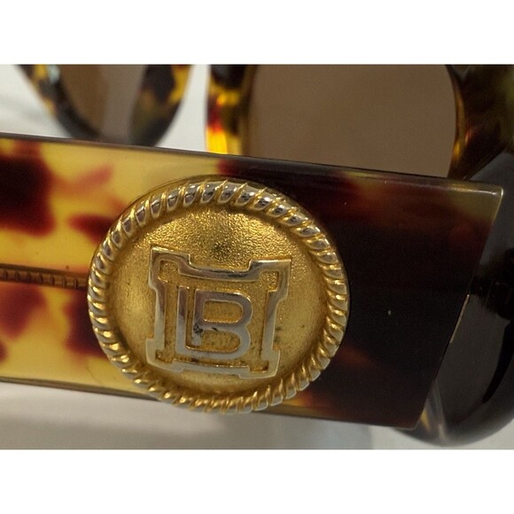 LAURA BIAGIOTTI Brown Tortoise Gold Sunglasses 51-22 Made‎ in Italy + Coach Case main image 4